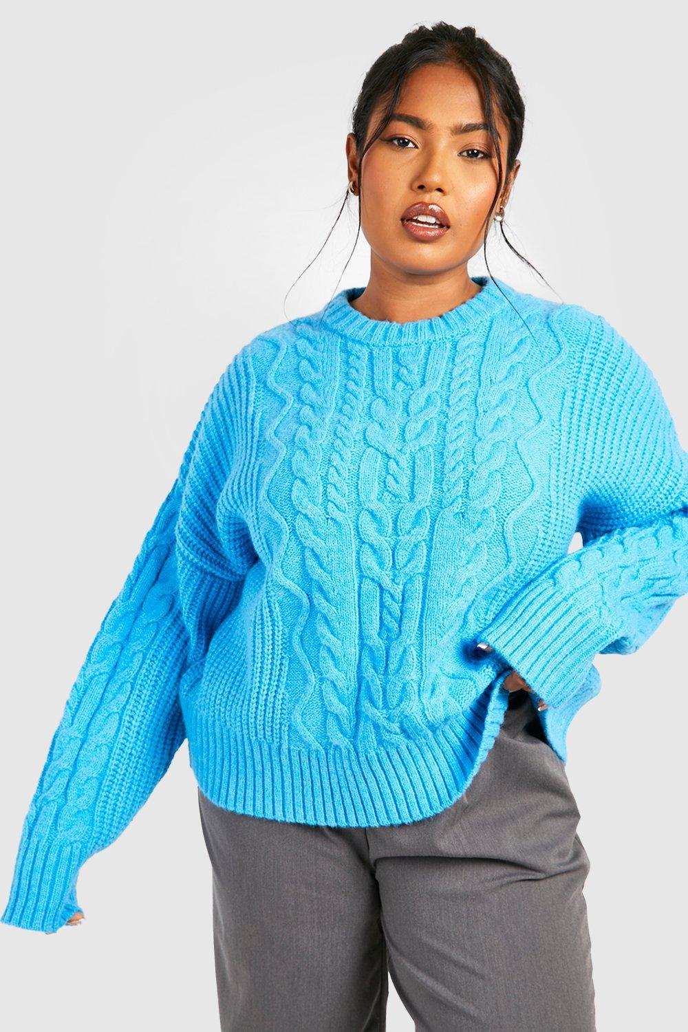 High neck 2024 chunky knit jumper